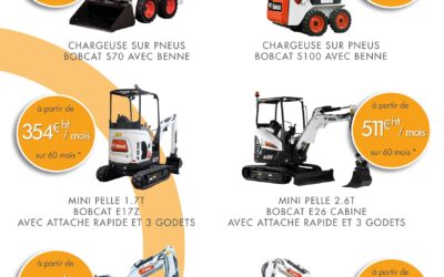 Offre de rentrée BOBCAT : profitez d’une offre exceptionnelle chez NOVA sur une sélection de chargeuses et minipelles