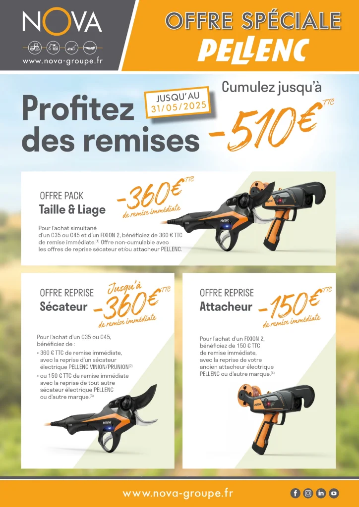 offres pellenc septembre 2024 secateurs taille liage